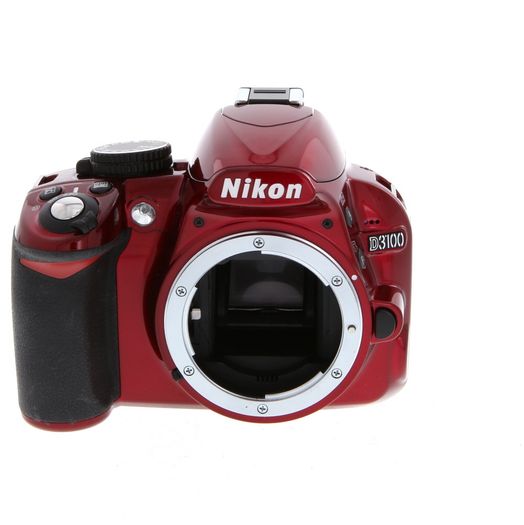 Nikon D3100 DSLR Camera Body, Red {14.2MP}