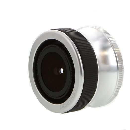 Lensbaby Scout for Nikon F with Fisheye Optic, Silver