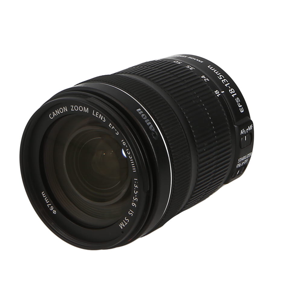 Canon EF-S 18-135mm f/3.5-5.6 IS STM Autofocus APS-C Lens, Black
