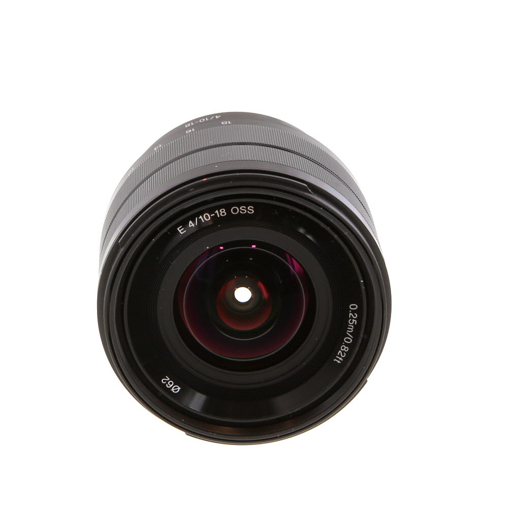 Sony E 10-18mm f/4 OSS Autofocus APS-C Lens for E-Mount, Black [62] SEL1018