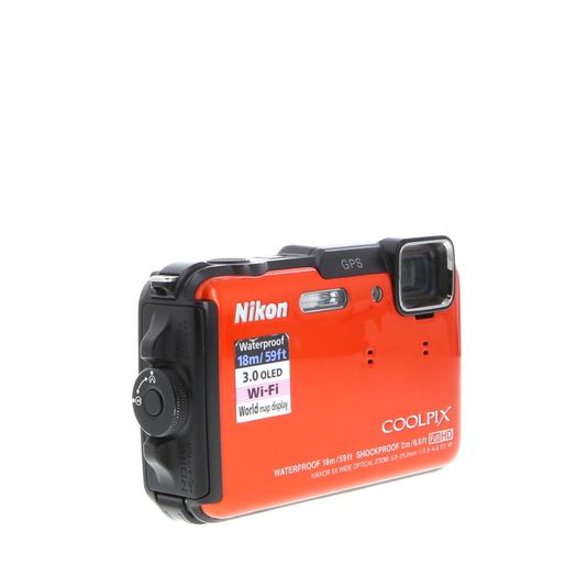 Nikon Coolpix AW110 Waterproof Underwater Digital Camera, Orange