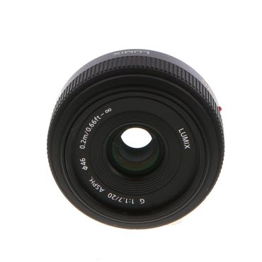 Panasonic Lumix G 20mm f/1.7 ASPH. Pancake Lens for MFT (Micro Four Thirds), Black/Dark Silver