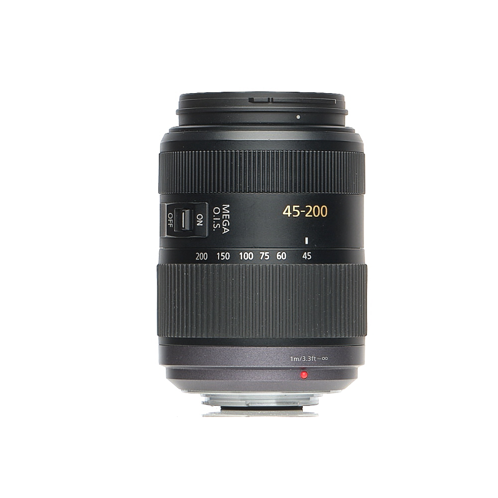 Panasonic Lumix G Vario 45-200mm f/4-5.6 Mega O.I.S. Lens for MFT (Micro Four Thirds), Black/Dark Silver