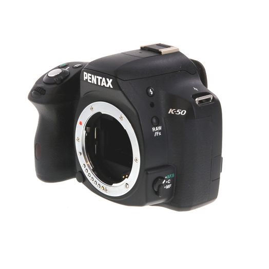 Pentax K-50 DSLR Camera Body, Black {16.3MP}