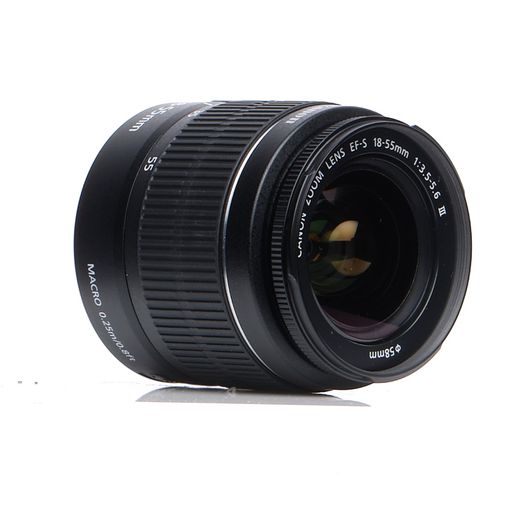 Canon EF-S 18-55mm f/3.5-5.6 III Autofocus APS-C Lens, Black {58}