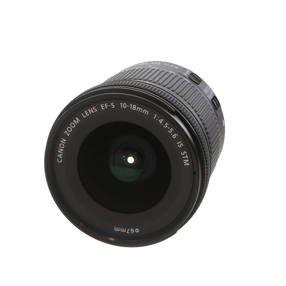 Canon EF-S 10-18mm f/4.5-5.6 IS STM Autofocus APS-C Lens, Black