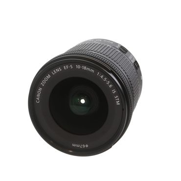 Canon EF-S 10-18mm f/4.5-5.6 IS STM Autofocus APS-C Lens, Black