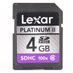 Lexar Platinum II 4GB SDHC 100X Class 6 Memory Card thumbnail