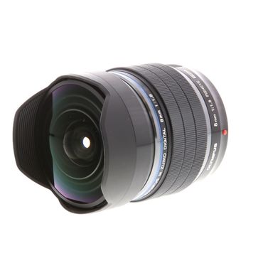 Olympus 8mm f/1.8 M.Zuiko Digital Fisheye Pro Autofocus Lens for MFT (Micro Four Thirds), Black