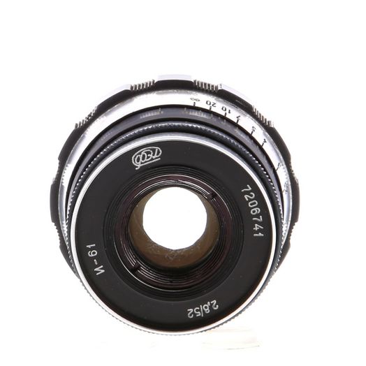 FED 52mm f/2.8 Industar-61 M39 Lens for Leica Screw Mount, Black