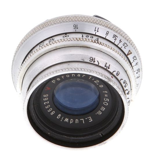 E. Ludwig 50mm F/2.9 Peronar Chrome Lens For Exakta Mount {30.5}