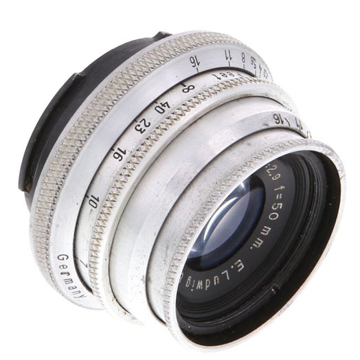 E. Ludwig 50mm F/2.9 Peronar Chrome Lens For Exakta Mount {30.5}