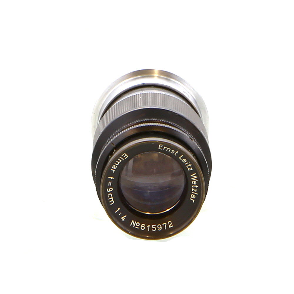 Leica 9cm (90mm) f/4 Elmar "Thin ELANG" Screw Mount Lens, Black/Chrome