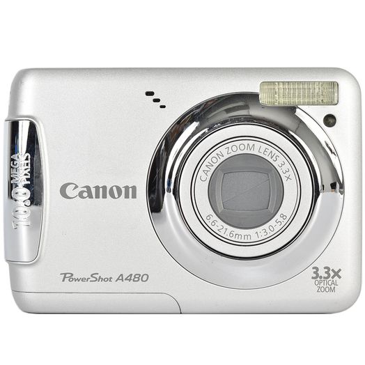 Canon PowerShot A480 Digital Camera, Silver {10MP} (Requires 2/AA)