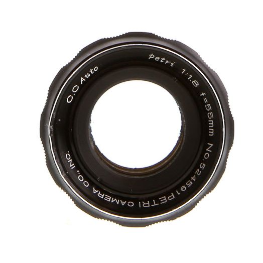 Petri 55mm F/1.8 CC Auto Black/Chrome Lens {55}