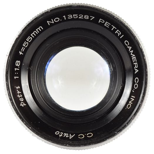 Petri 55mm F/1.8 CC Auto Black/Chrome Lens {55}