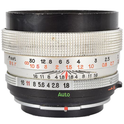 Petri 55mm F/1.8 CC Auto Black/Chrome Lens {55}