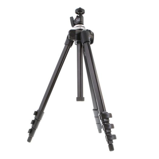 Manfrotto 732YB, 482K Aluminum Black 4-Section Tripod 14.2-56.7