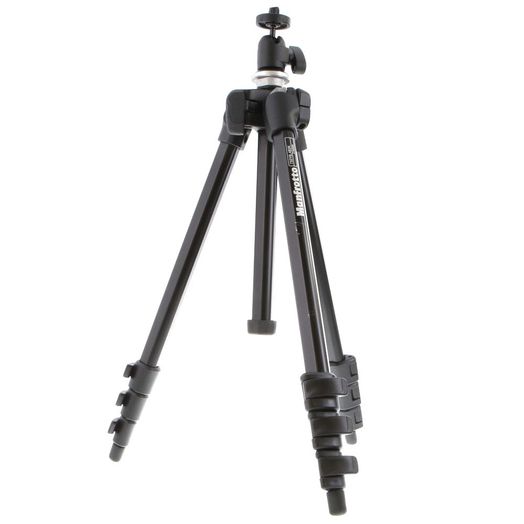 Manfrotto 732YB, 482K Aluminum Black 4-Section Tripod 14.2-56.7