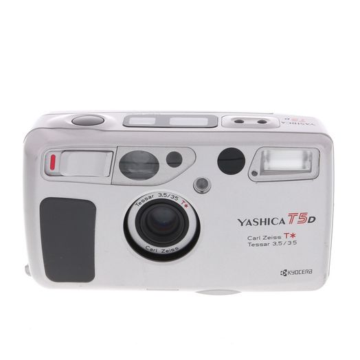 Yashica T5 D (Date Back) with 35mm F/3.5 Zeiss Tessar T*, Silver