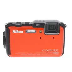 Nikon Coolpix AW100 Waterproof Underwater Digital Camera, Orange