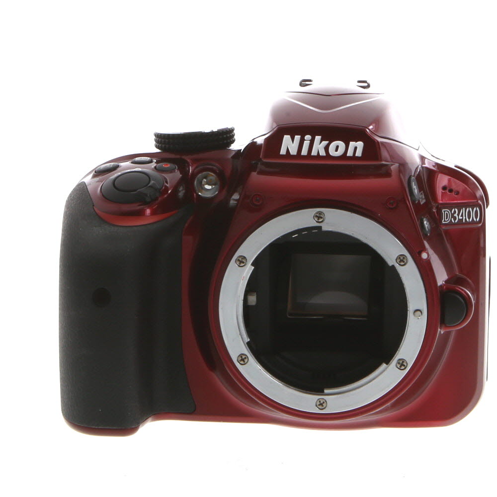 Nikon D3400 DSLR Camera Body, Red