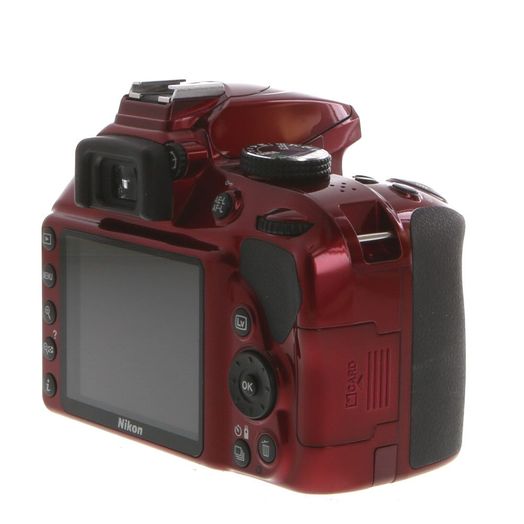Nikon D3400 DSLR Camera Body, Red {24.2MP}