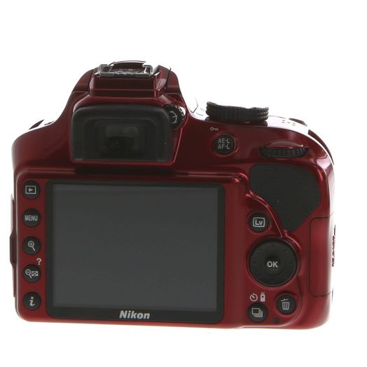 Nikon D3400 DSLR Camera Body, Red {24.2MP}