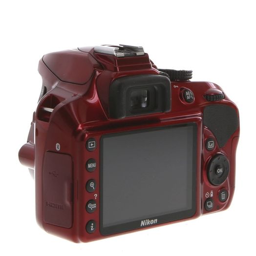 Nikon D3400 DSLR Camera Body, Red {24.2MP}