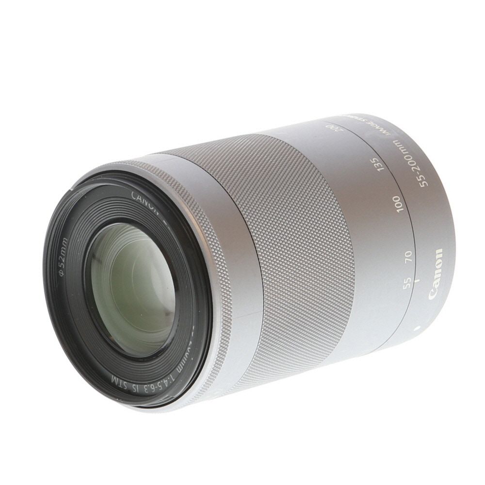Canon 55-200mm f/4.5-6.3 IS STM Lens for EF-M Mount, Silver {52}