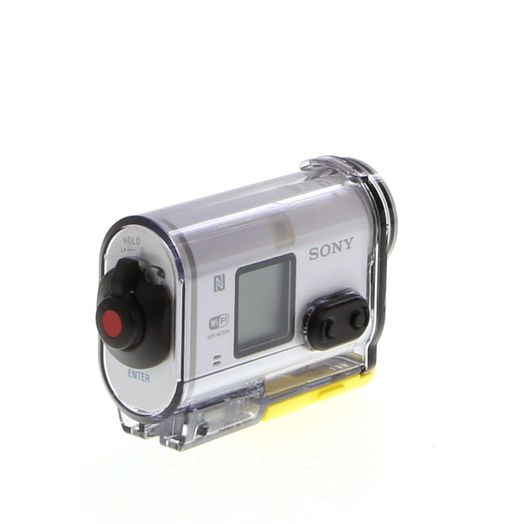 Sony HDR-AS100V HD POV Action Cam, White with Waterproof Housing