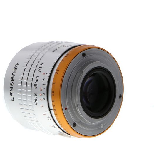 LENSBABY Velvet 56mm f/1.6 ニコン Lensbaby Velvet 56mm f/1.6 Manual Lens for Nikon F, Silver {62}
