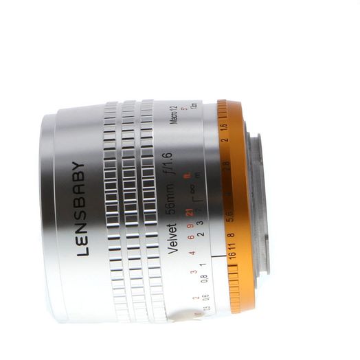 Lensbaby Velvet 56mm f/1.6 Manual Lens for Nikon F, Silver {62}