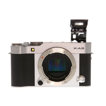 FUJIFILM X-A3 Mirrorless Camera Body, Silver/Black Leather {24.2MP}