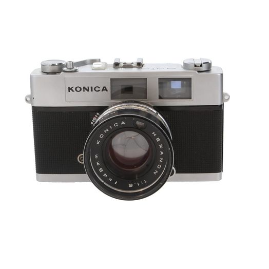 Konica Auto S 35mm Camera, Chrome, With 45mm F/1.6 Hexanon