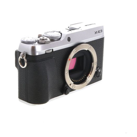 FUJIFILM X-E3 Mirrorless Camera Body, Silver {24.3MP} with EF-X8 Flash