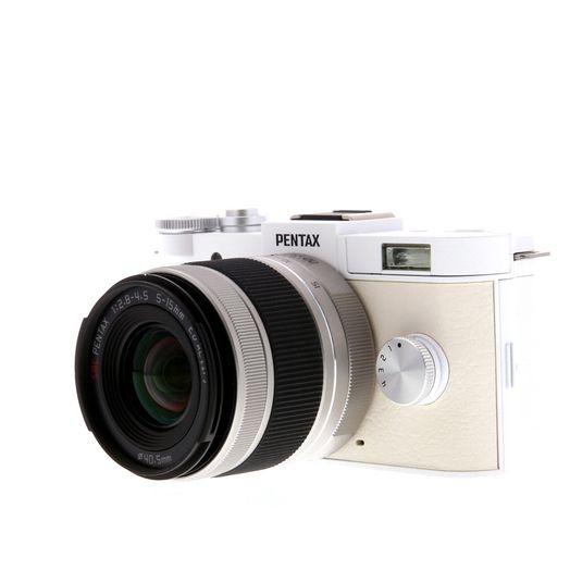 Pentax Q-S1 Mirrorless Camera, White With Cream Grips, With 5-15mm