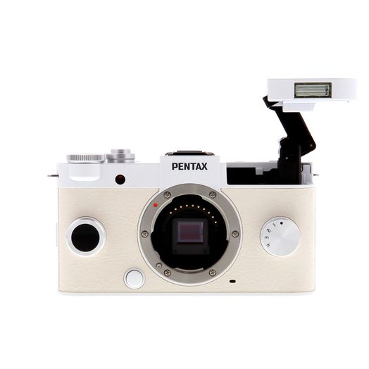 Pentax Q-S1 Mirrorless Camera Body, White with Cream Grips Pentax Q-S1 Mirrorless Camera Body, White with Cream Grips
