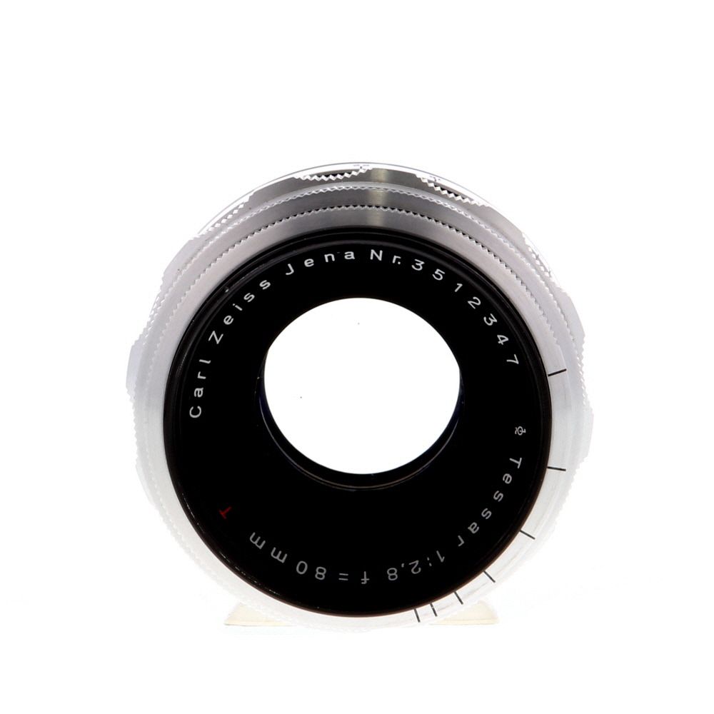 Zeiss Jena 80mm F/2.8 Tessar T Preset Chrome Lens For Exakta Mount
