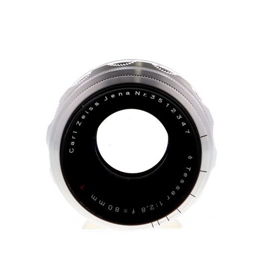 Zeiss Jena 80mm F/2.8 Tessar T Preset Chrome Lens For Exakta Mount