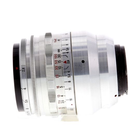 Zeiss Jena 80mm F/2.8 Tessar T Preset Chrome Lens For Exakta Mount