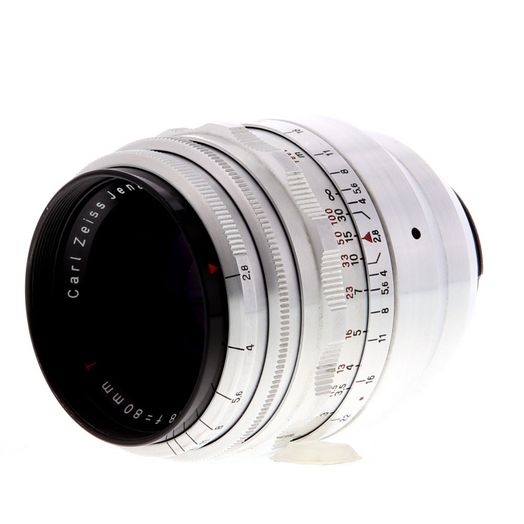 Zeiss Jena 80mm F/2.8 Tessar T Preset Chrome Lens For Exakta Mount