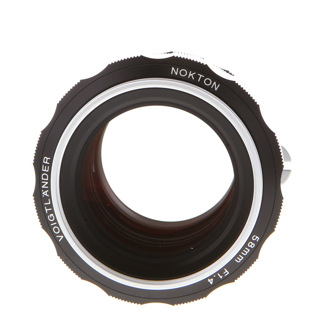 Voigtlander 58mm f/1.4 Nokton (SL II S) Manual Focus Lens for Nikon F-Mount, Silver with CPU Contacts