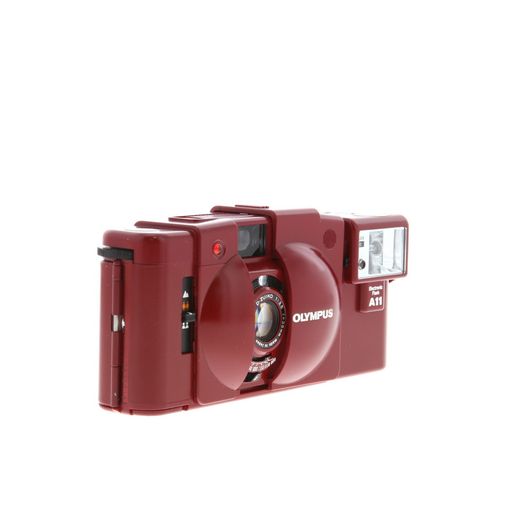 Olympus XA2 35mm Camera with A11 Flash, Red