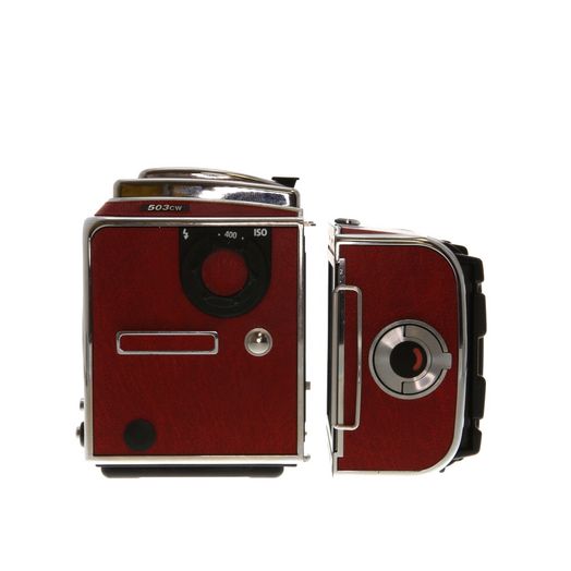 新品 HASSELBLAD 503CWBody 革 赤 Hasselblad 503CW Medium Format Camera Body, Chrome/Red Set with