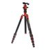 MeFOTO A-1350Q1R RoadTrip Aluminum Travel Tripod/Monopod with Q1 Ball Head, 5-Section, Red, 15.4-61.6 in. thumbnail