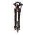 Manfrotto MVT502AM Aluminum Telescopic Twin Leg 3-Section 2-Stage Video Tripod with 502A 75mm Half Ball Head, 1x Pan Bar, 22.44-56.5", Black (MVK502AM-1) thumbnail
