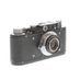 Russian Copy of Leica II (Model D) 1936 Olympia.Berlin 35mm Rangefinder Camera with 50mm f/3.5 Elmar Collapsible Lens {23}, Black Painted Brass/Chrome     thumbnail
