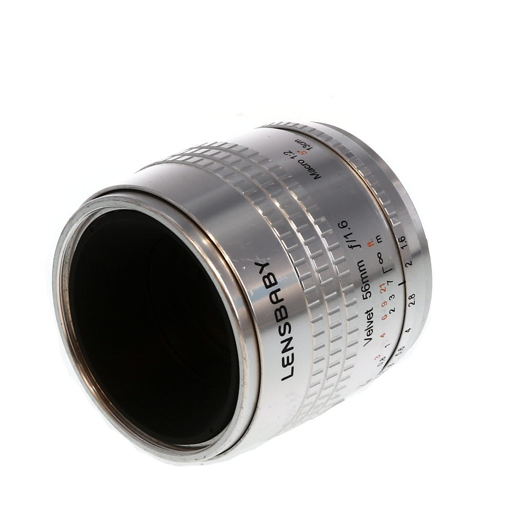 Lensbaby Velvet 56mm f/1.6 Manual Lens for Canon EF-Mount, Silver