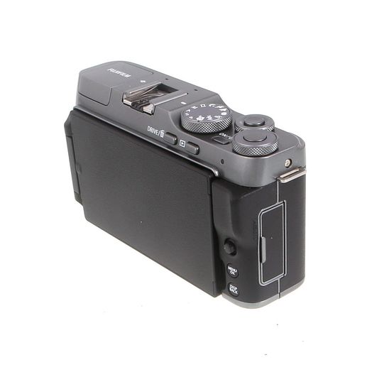 FUJIFILM X-A7 Mirrorless Camera Body, Dark Silver/Black Leather